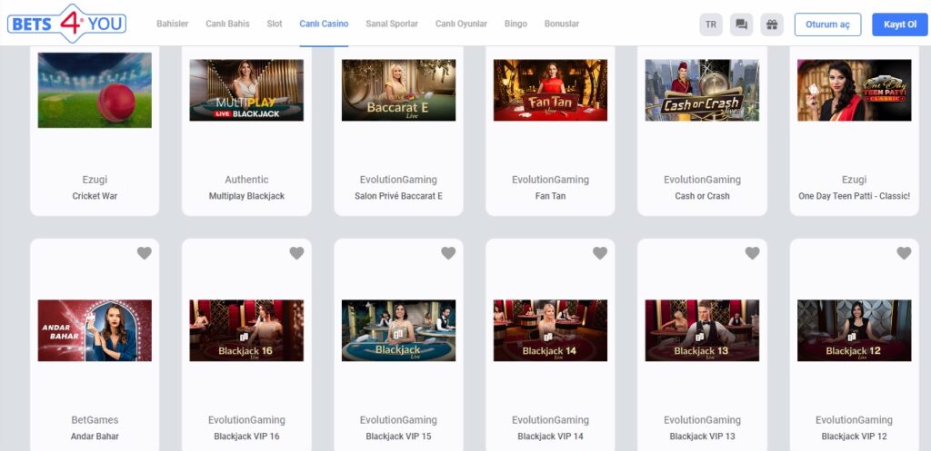 bets4you canlı casino