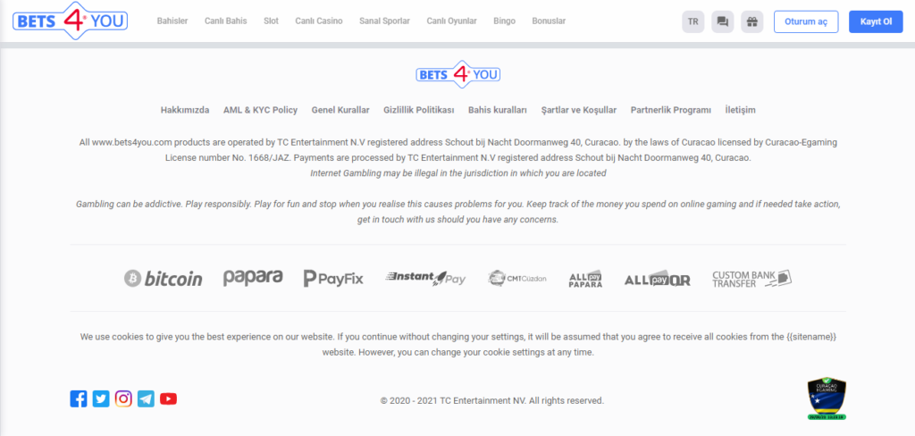 bets4you para çekme