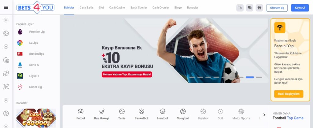 bets4you para çekme limitleri